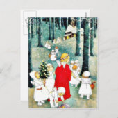 天使達は贈り物を持って流される シーズンポストカード (正面/裏面)