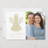 天使金ゴールドグリッターフラットカード (正面)