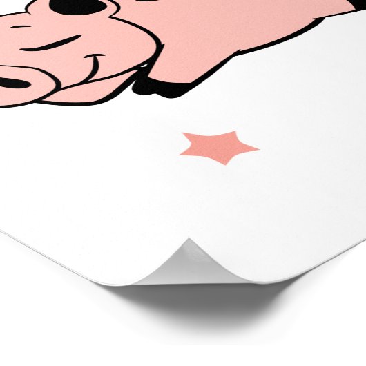 天使飛んでいるの翼を持つ豚フライ ポスター (角)