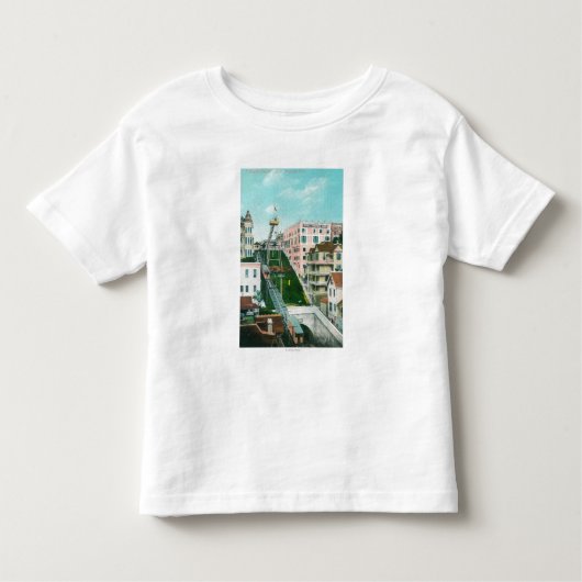 天使飛行トロリーの空中写真 トドラーTシャツ (正面)