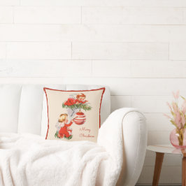 天使飾のクリスマスツリー枕 クッション