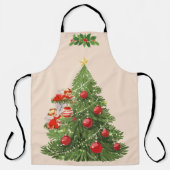 天使飾のクリスマスツリー エプロン (正面)