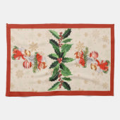 天使飾のクリスマスツリー キッチンタオル (横)