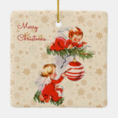 天使飾のクリスマスツリー セラミックオーナメント (裏面)