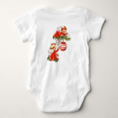 天使飾のクリスマスツリー ベビーボディスーツ (裏面)