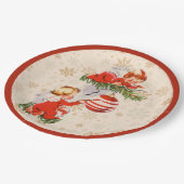 天使飾のクリスマスツリー ペーパープレート (アングル)