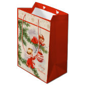 天使飾のクリスマスツリー ミディアムペーパーバッグ (裏面アングル)