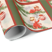 天使飾のクリスマスツリー ラッピングペーパー (ロールコーナー)