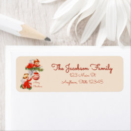 天使飾のクリスマスツリー ラベル