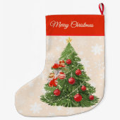 天使飾のクリスマスツリー ラージクリスマスストッキング (裏面)