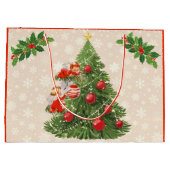 天使飾のクリスマスツリー ラージペーパーバッグ (裏面)