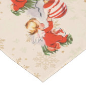 天使飾のクリスマスツリー ロングテーブルランナー (コーナー)