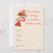 天使飾のクリスマスツリー 招待状 (裏面)