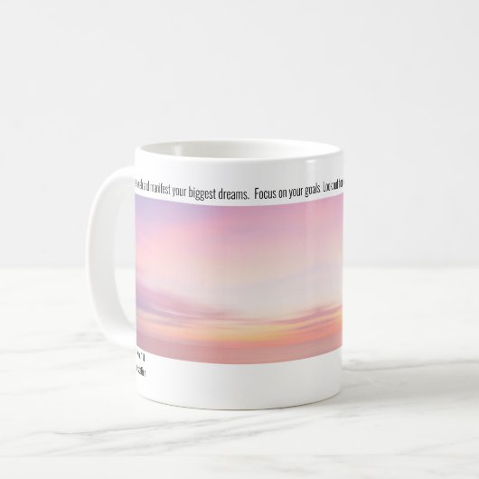 天使111現ピンク色の夕日 コーヒーマグカップ (正面左)