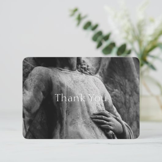 天使2のキリスト教の記念の悔やみや弔慰は感謝していしています サンキューカード (スタンド正面)