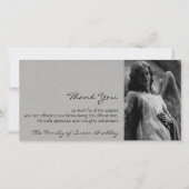 天使2の悔やみや弔慰は写真カード感謝していしています サンキューカード (正面)