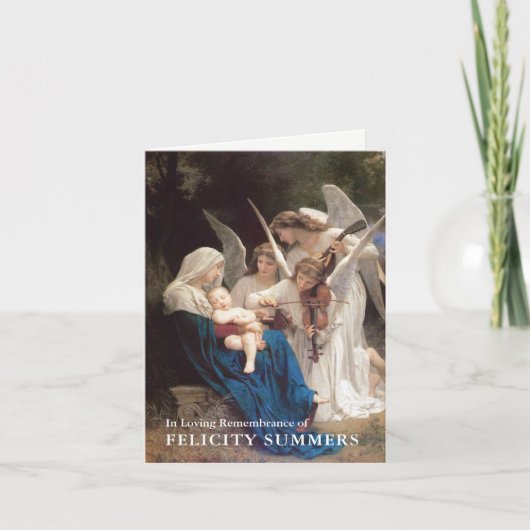 天使4の葬儀のサンキューカード|の歌 サンキューカード (正面)