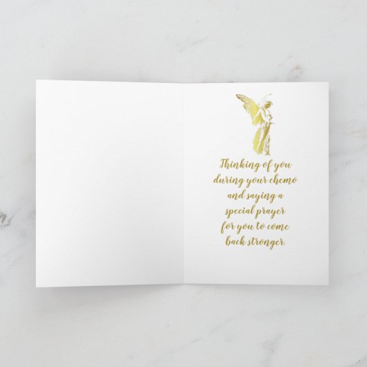 天使 あなたのことを想い祈りを捧げる 化学療法 カード (内部)