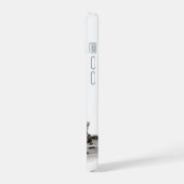天使、ぼんやり、モノクロ デザイン iPhone 15ケース (左側面)