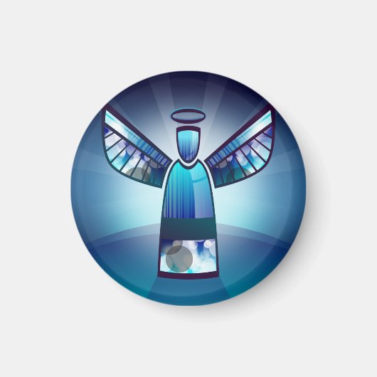 天使:スタイル化された青い天使 マグネット (正面)