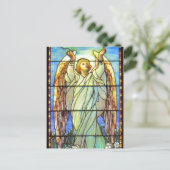 天使、ステンドグラス、 ポストカード (スタンド正面)