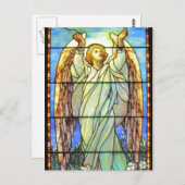 天使、ステンドグラス、 ポストカード (正面/裏面)