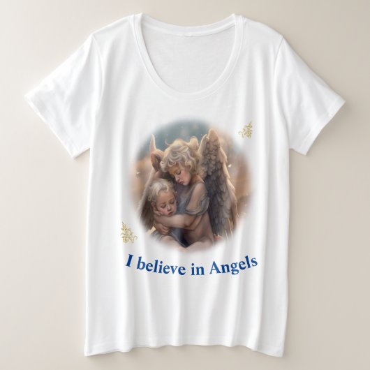 天使 プラスサイズTシャツ (デザイン正面)