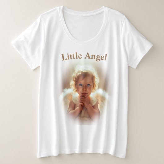 天使 プラスサイズTシャツ (デザイン正面)