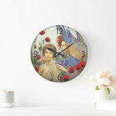 天使、女、花の壁時計 ラージ壁時計 (ホーム)