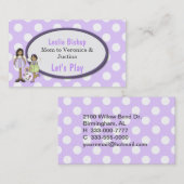 天使/妖精のカスタムなお母さんの演劇の日付カード コーリングカード (正面/裏面)