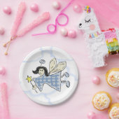 天使/妖精（青） ペーパープレート (パーティー)