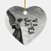 天使、恐れない、神の保護感動的 セラミックオーナメント (裏面)