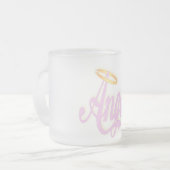 天使-曇らされたガラスのマグ フロストグラスマグカップ (正面左)