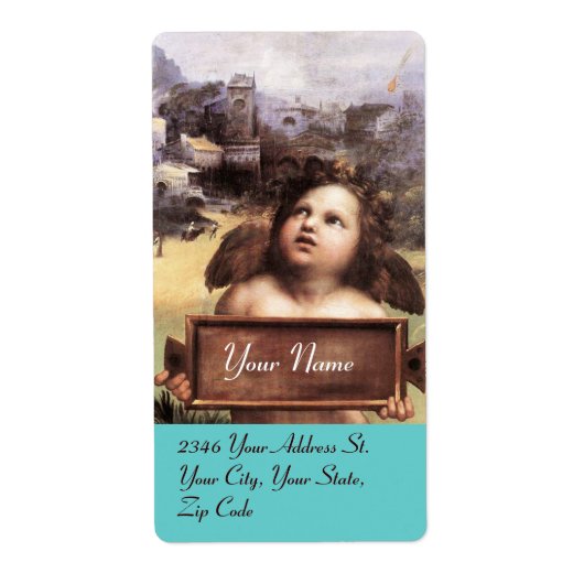 天使 / 羽を持つケルブ、紫 ラベル (正面)