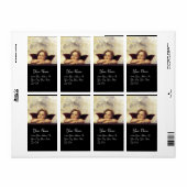 天使 / 羽を持つケルブ、黒、茶色、白色 ラベル (フルシート)