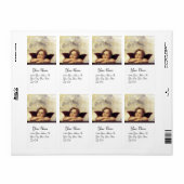 天使 / 羽根の生えたキューピッド, 茶色, 白色 ラベル (フルシート)