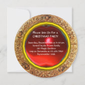 天使,翼のあるケルビクリスマスパーティー赤ルビージェム 招待状 (裏面)