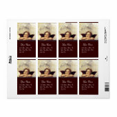 天使 / 翼を持つ小さな聖なる存在、オレンジ色と白色 ラベル (フルシート)