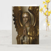 天使-色--を祈ります カード (黄色い花)