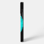天使、黒と緑のデザイン iPhoneケース (左側面)