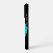 天使、黒と緑のデザイン iPhoneケース (左側面)