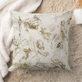 天使、18世紀初頭(ペンとインクおよび洗浄 クッション (ブランケット)