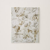 天使、18世紀初頭(ペンとインクおよび洗浄 ジグソーパズル (縦)