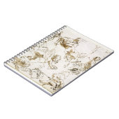 天使、18世紀初頭(ペンとインクおよび洗浄 ノートブック (左側)