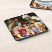天使、c.1515-16 (パネルの油)の神聖な家族 コースター (左側)