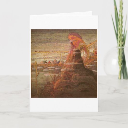 天使。 M.K. Ciurlionis 1908-09年著プレリュード カード (正面)