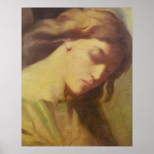 天使、Mount of Olivesのための勉強、1840年 ポスター