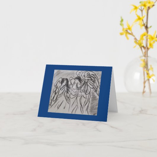 天使Notecard カード (黄色い花)