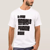 天使Tエンジェルおもしろいが電話ボックスを持っている Tシャツ (正面)