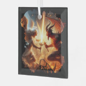 天使vs悪魔力 ガラスオーナメント (正面左)